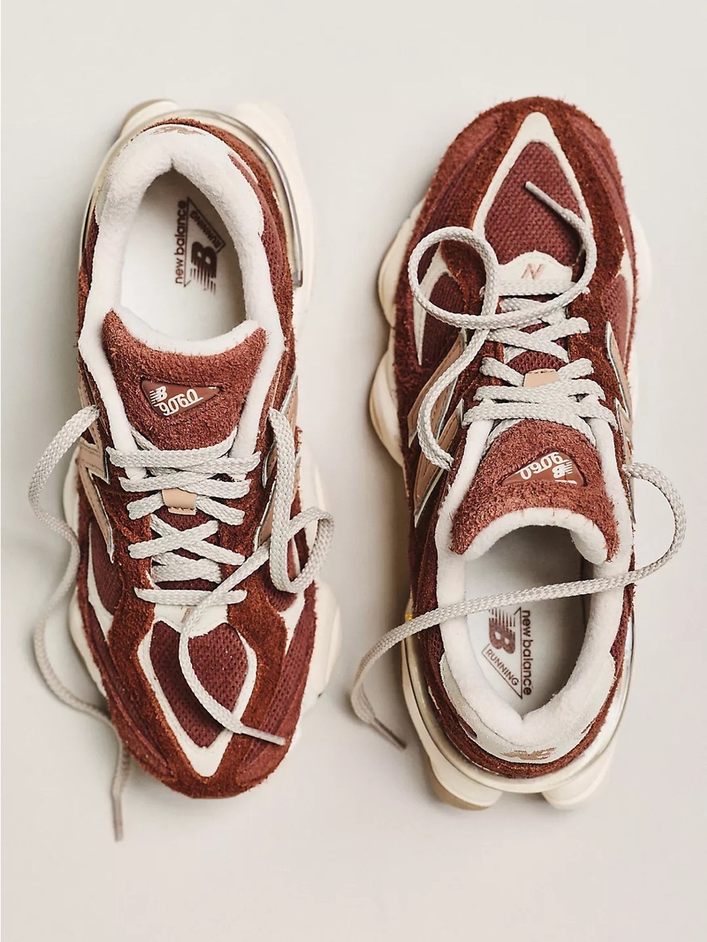 New Balance Women’s 9060 Sneakers in rich oak / timber wolf